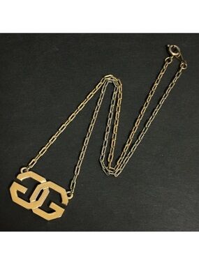 Givenchy Gold Double G Pendant Necklace